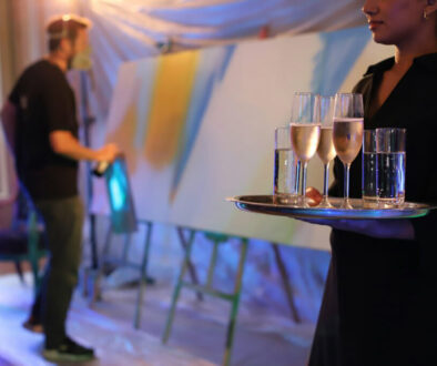 Œuvre de live painting remise au client à l'issue de la performance