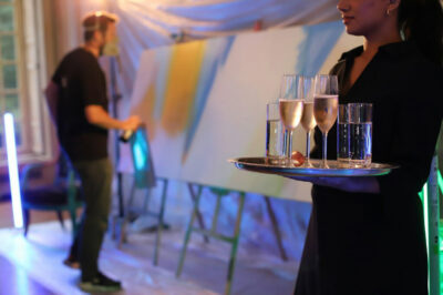 Œuvre de live painting remise au client à l'issue de la performance