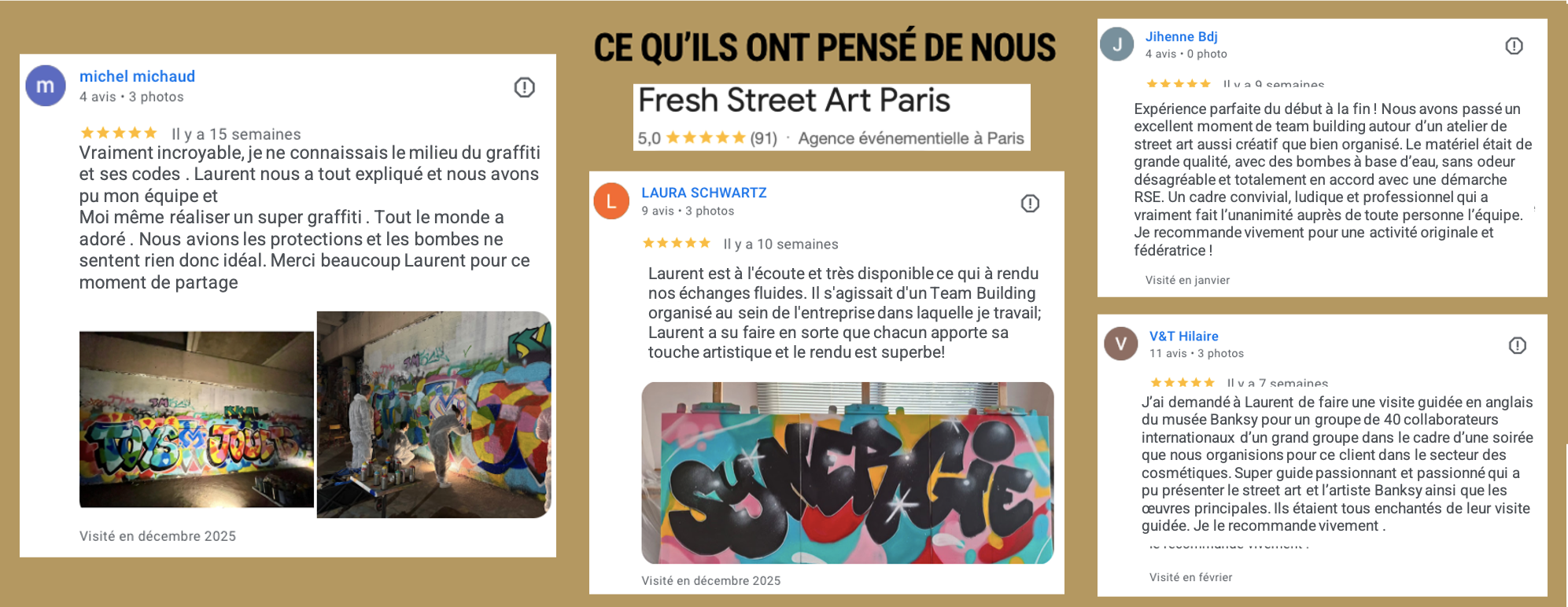 Fresh Street Art Paris - Avis Google Team Building